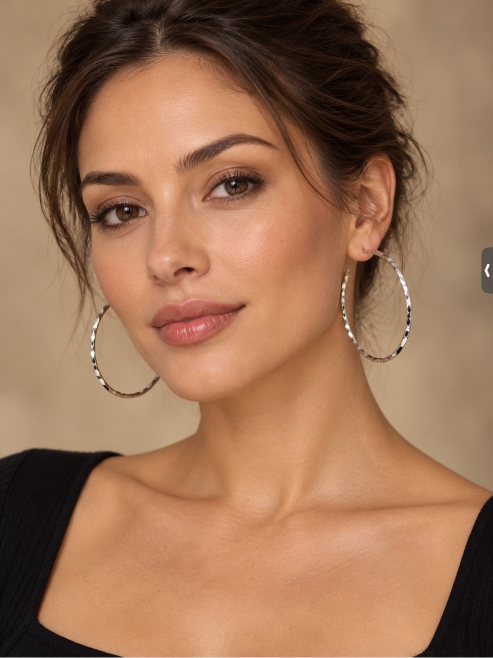 Textured Hoop Earrings - Women Jewelry